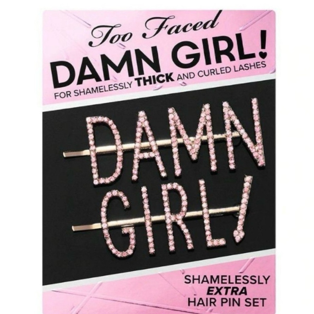 New! Damn Girl Glam Too Faced Hair Pin Set!